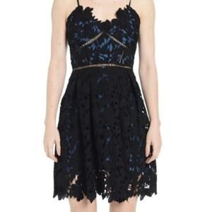 NWT Romeo & Juliet Couture Floral Lace Sleeveless Mini Dress in Atlantic Green